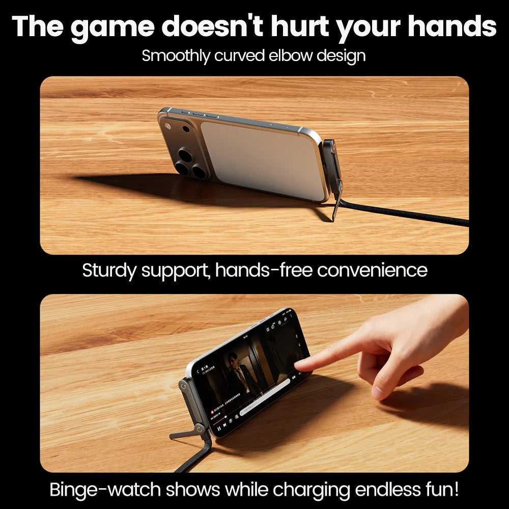 USB-C to USB-C 240W 2-in-1 Fast Charging Cable with Right Angle Connector (Compatible with Xiaomi, Samsung, and OnePlus)