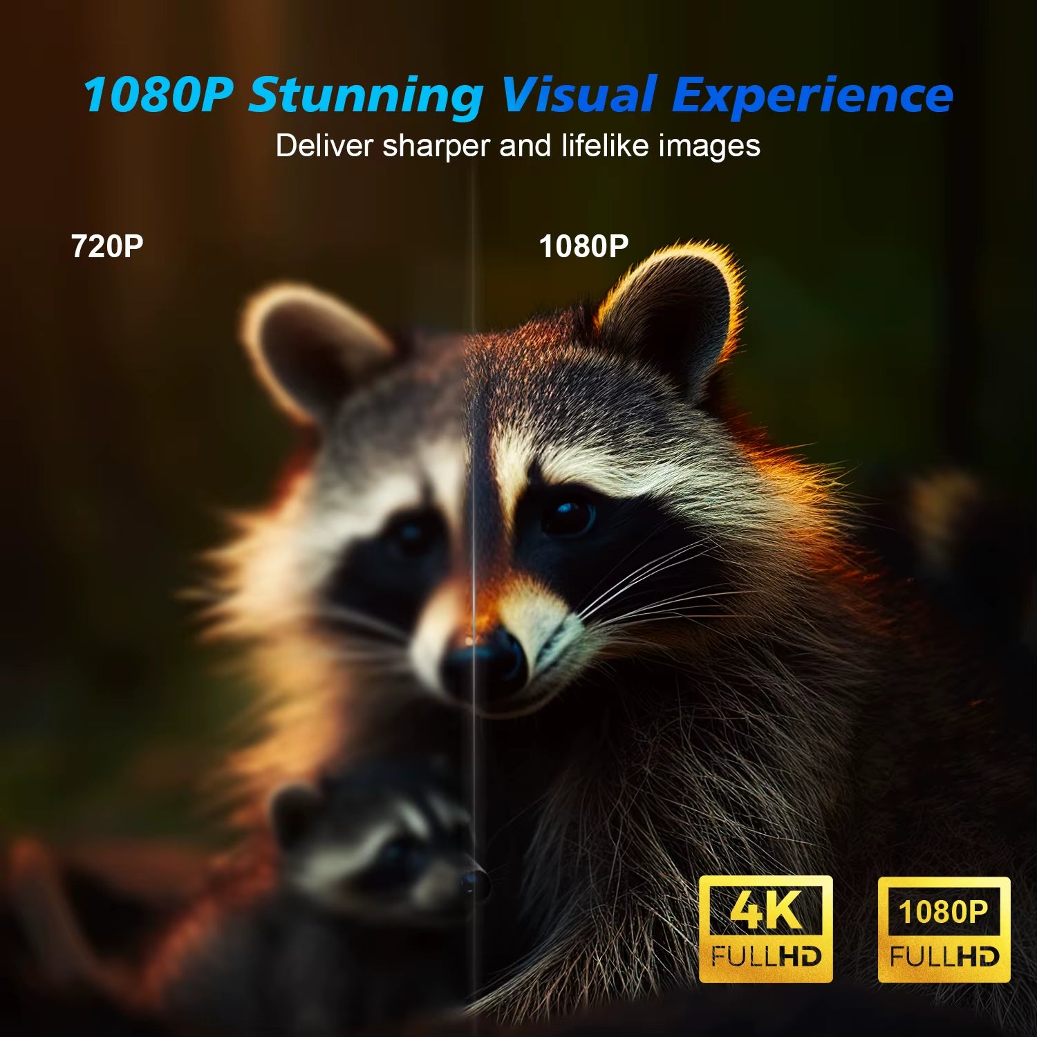 Proyector Smart 4K Full HD 1080P, 580 ANSI, Android 11, Wifi 6, BT 5.0, Control por Voz – Cine en Casa