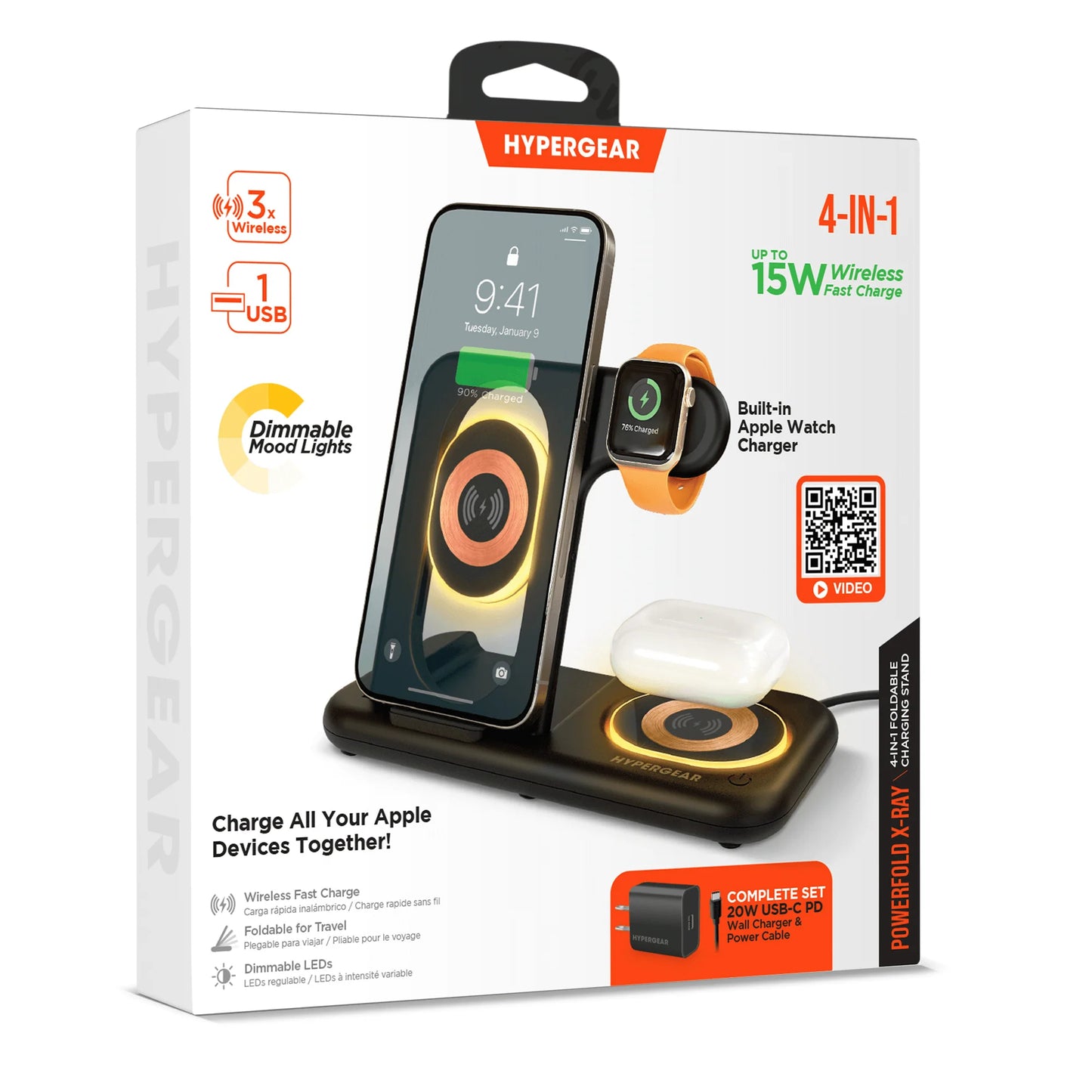 Hypergear 4 in 1 Wireless Charging Stand