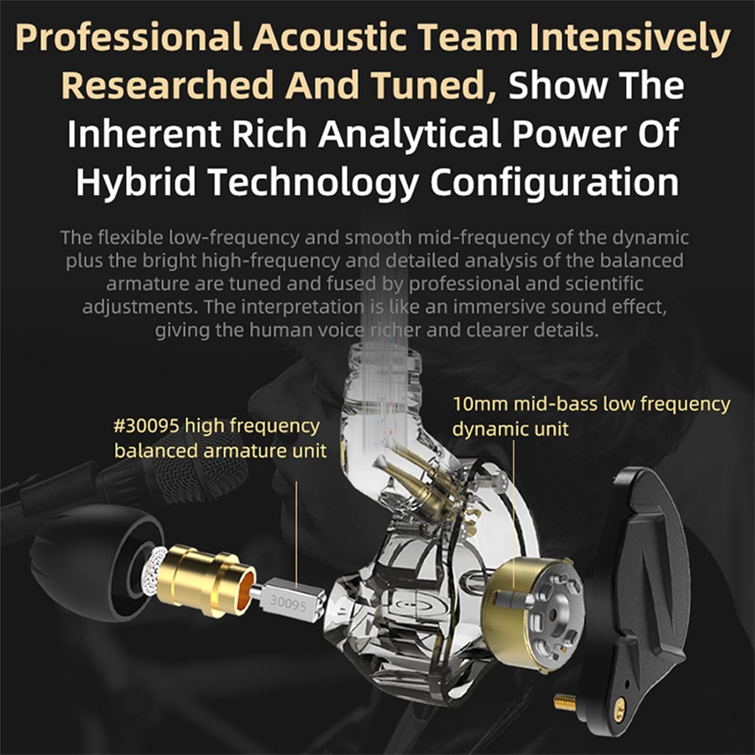 KZ ZSN PRO X Gaming Earbuds (Black, without Mic)