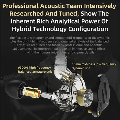 KZ ZSN PRO X Gaming Earbuds (Black, without Mic)